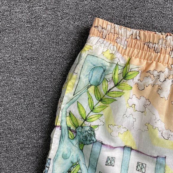 Casablanca Vase Linen Shorts - Picture 7 of 8